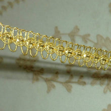 Load image into Gallery viewer, Antique Gold METAL Trim with Loops