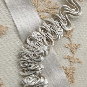 Antique French Silver Metal Ribbon