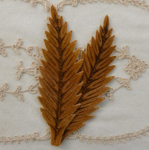 Vintage Velveteen Leaf Appliqués