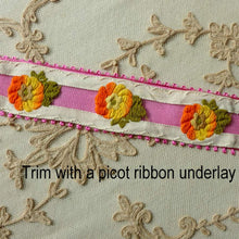 Load image into Gallery viewer, Vintage Ombre Embroidered Flower Trim
