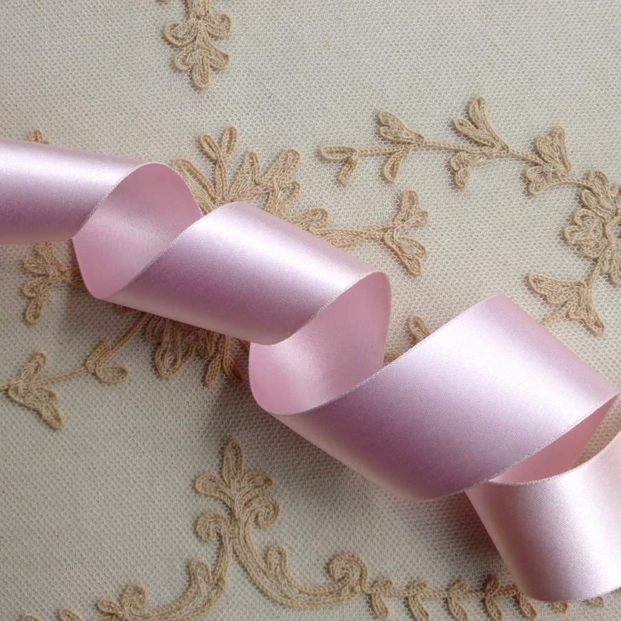 Pink Blush Double Faced Satin Ribbon 115