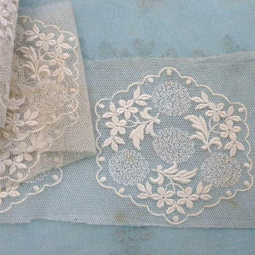 Embroidered Antique Lace Medallions