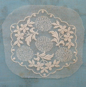 Embroidered Fine Net Lace Medallions