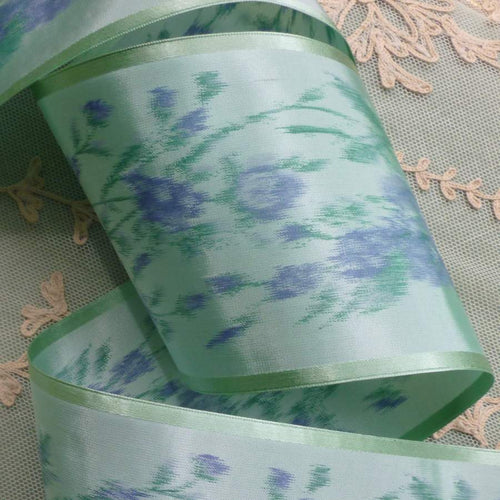 Taffeta Watercolor Ribbon With Satin Borders