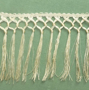 Antique Hand Tied Knotted Fringe for Textiles