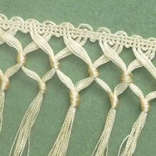Load image into Gallery viewer, Antique Hand Tied Knotted Fringe for Textiles
