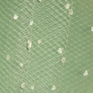 Rare Vintage French Chenille Dot Veiling