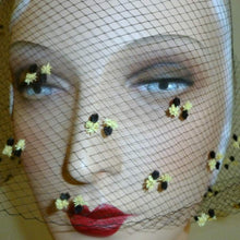 Load image into Gallery viewer, Vintage French straw and Chenille Dot Veiling