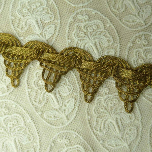 Antique Gold METAL Trim Cord and Metal Lace