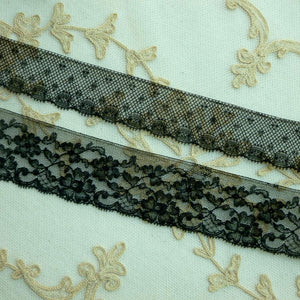 Vintage Midnight Black French Lace