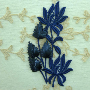 Fine Vintage Cotton Embroidered and Straw Millinery Trim