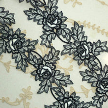 Load image into Gallery viewer, Vintage Swiss Padded Rose and Embroidered Leaf Motifs
