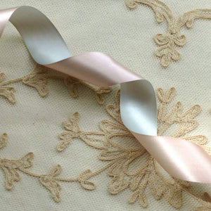 Vintage SILK Satin Double Faced Two Colored Ribbon