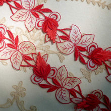 Load image into Gallery viewer, Vintage Swiss Embroidered Organza and Artificial Straw Flower Motif