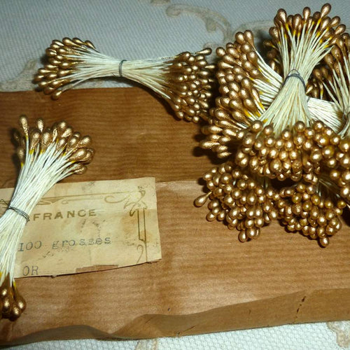 Gold and Silver Antique Stamens - French