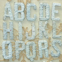 Load image into Gallery viewer, Antique French Beaded Letters Ivory