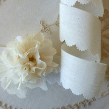 Load image into Gallery viewer, Muslin Trim with Antique Pinked Edge