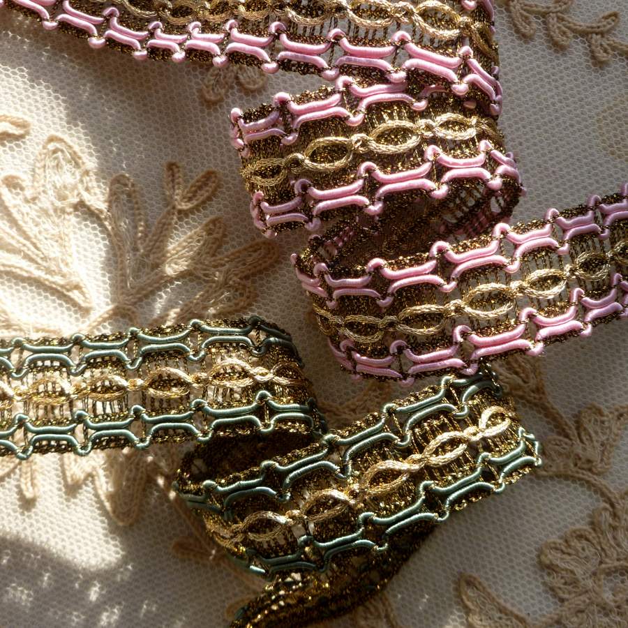 French Gold Metal and Cord Vintage Trim