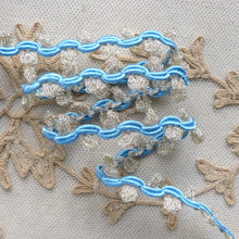 Load image into Gallery viewer, Vintage French Silver and Blue Rococo Trim