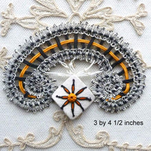 Load image into Gallery viewer, Antique Yellow and Black Hand Sewn Applique