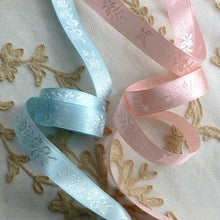 Load image into Gallery viewer, Vintage Satin Ribbon with Woven Motifs