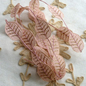 Ethereal Leaf Garland with Gold or Silver Tinsel Detail