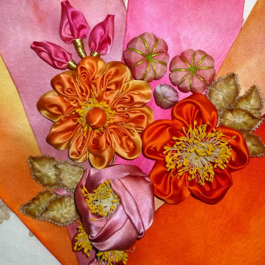 Art Dyed Silk Satin Ombre Ribbon For Flowers – Vintage Passementerie