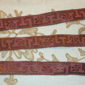 Antique Pink and Gold Metal Trim
