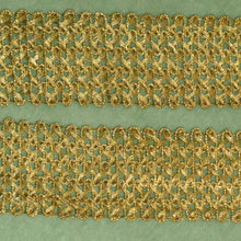 Load image into Gallery viewer, Lacy Woven Gold Metal Trim