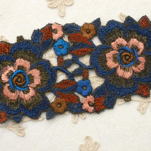 Circa 1920's Embroidered Applique Gold Metal Thread Details