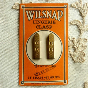 Circa 1920's Gilt Metal Lingerie Clasps