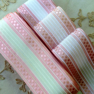 Vintage French Pink Polka Dot and Cord Trim