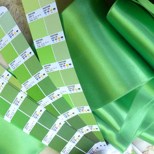 Lustrous Double Faced Satin Ribbon Green