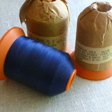 Load image into Gallery viewer, Vintage Gudebrod Bros Indigo Blue Silk Thread