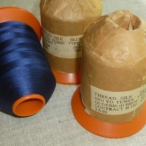 Vintage Gudebrod Bros Indigo Blue Silk Thread