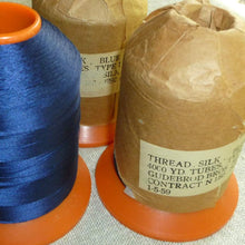 Load image into Gallery viewer, Vintage Gudebrod Bros Indigo Blue Silk Thread