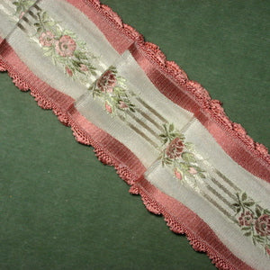 Vintage French Scalloped Edged Satin ribbon