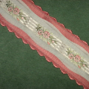 Vintage French Scalloped Edged Satin ribbon
