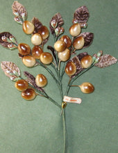 Load image into Gallery viewer, Speckled Browns Greens and Ivory Millinery Berries