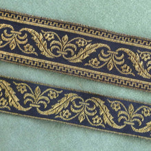 Load image into Gallery viewer, Vintage French Metal Trim/ Black &amp; Gold