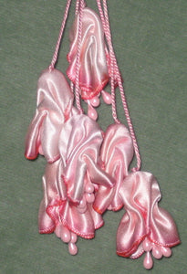 Art dyed silk satin bow and buds