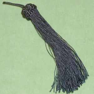 Circa 1900 Silky Black Tassel