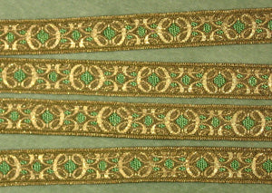 Gold and Green Metal Antique Trim