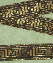 Load image into Gallery viewer, French Metal Vintage Trim with Greek Key Pattern